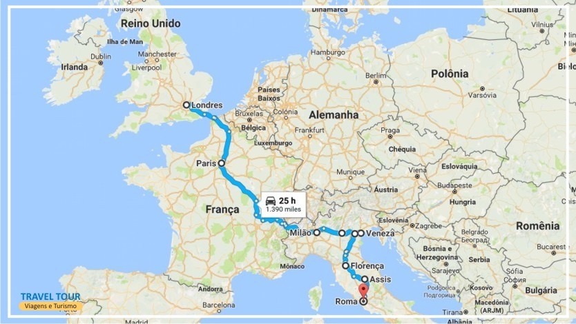 Londres e Paris com o melhor da Itália